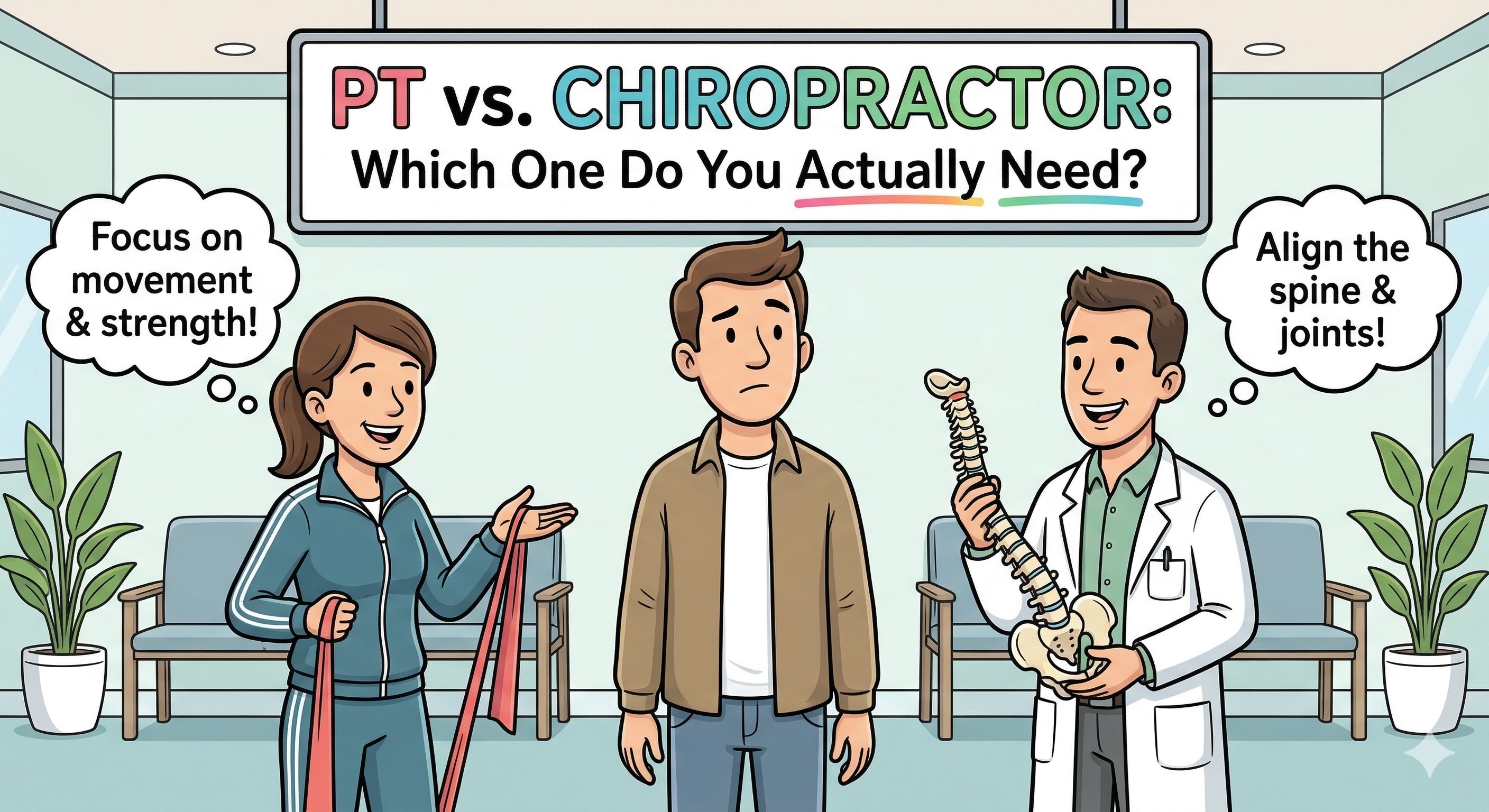 PT vs. Chiropractor: Which One Do You Actually Need? - physical therapy and wellness article from Align California